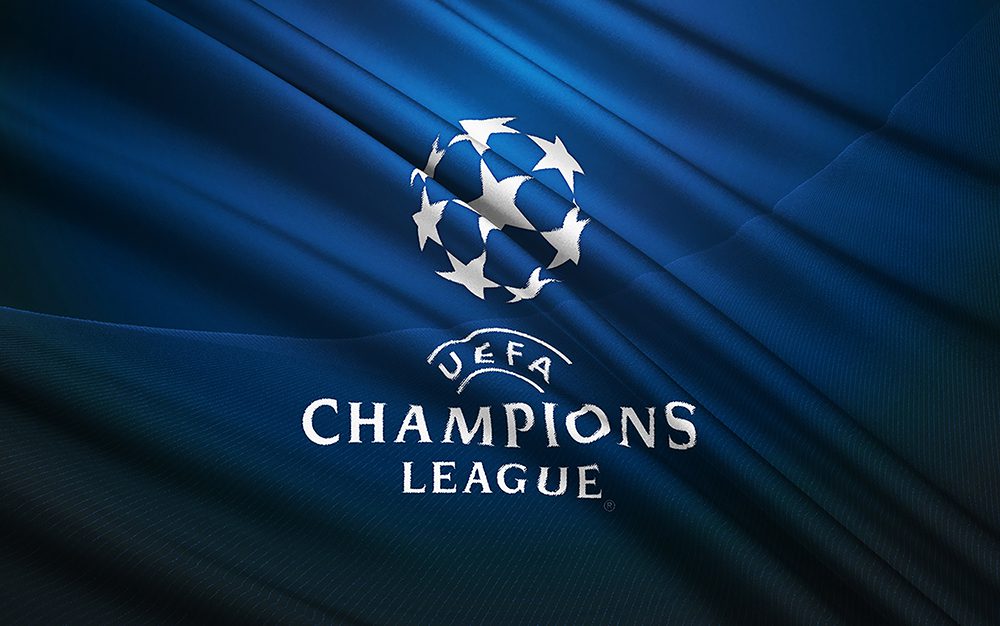 Champions League Logo On a Flag
