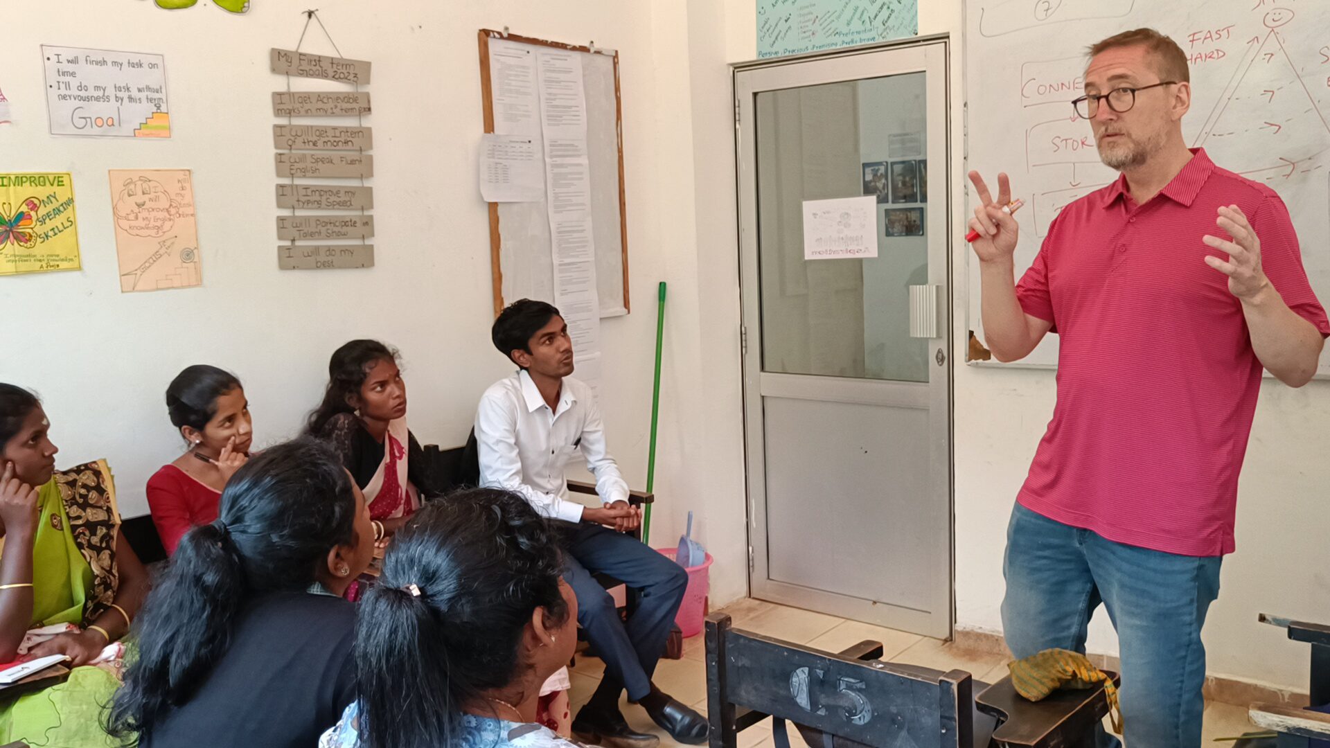 Sri Lankan students learning